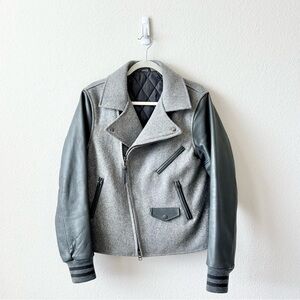 The Brooklyn Circus BKc "Moto-Varsity" Jacket in Grey Size Medium
